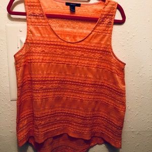 Forever 21, peach lace, high low tank top